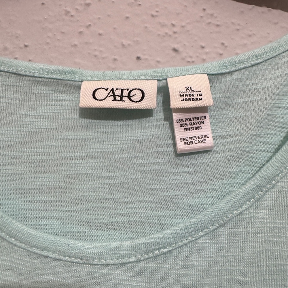 Cato Light Aqua Knit Top